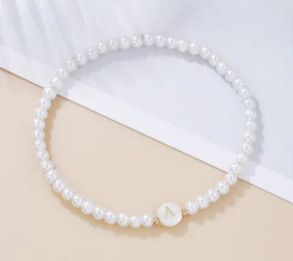 Charming Initial Pearl Bracelet